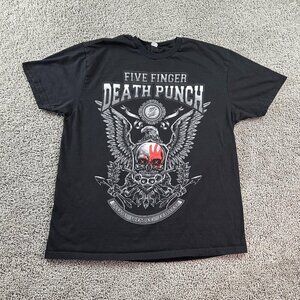 Five Finger Death Punch Shirt Mens Black Gray Large 2019 Concert Tour Music